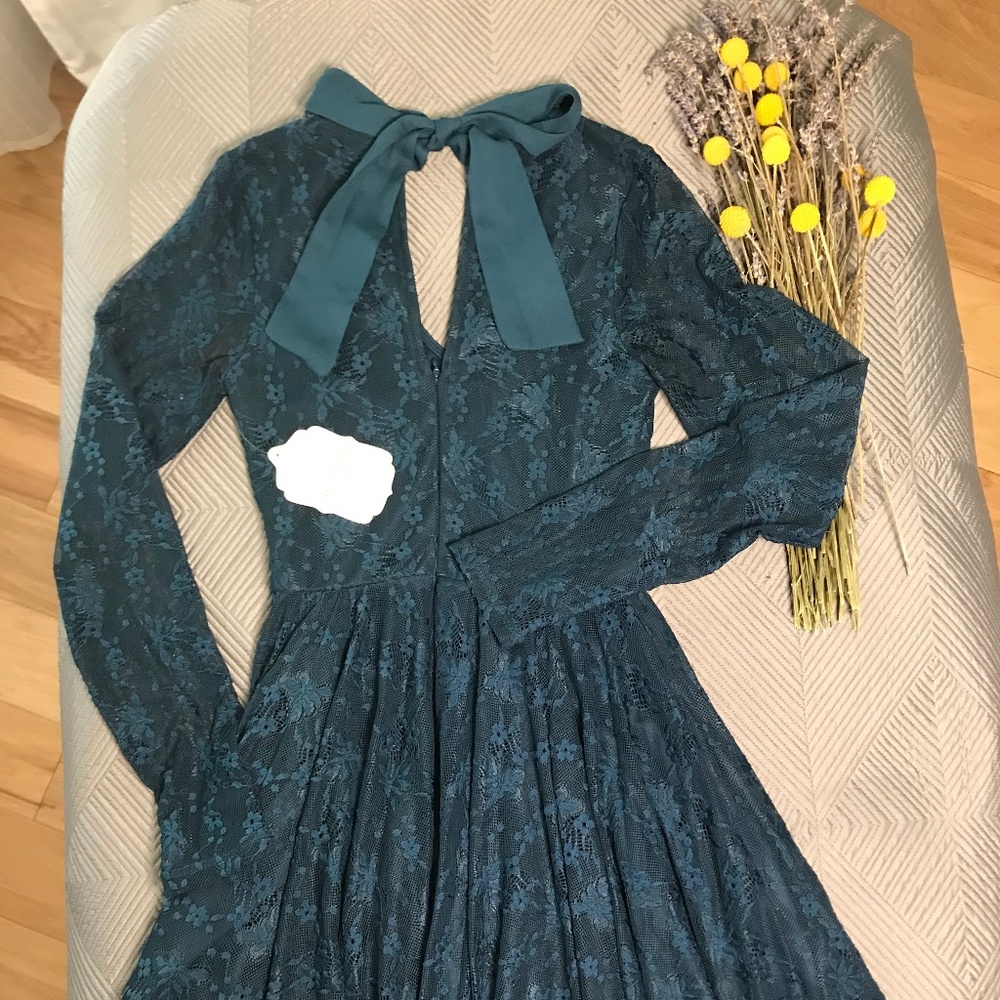 altar'd state teal blue lace dress | NWT - Picture 3 of 7